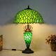 Tiffany Style Table Lamp Led Green Glass Shade Desk Lamp Bedside Lighting