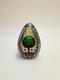 Tom Philabaum Reptilian Series Iridescent Egg Shaped Art Glass Paperweight