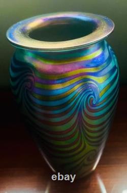 Tom Stoenner art glass vase. 1996- purchased from Barneys NY Madison Avenue