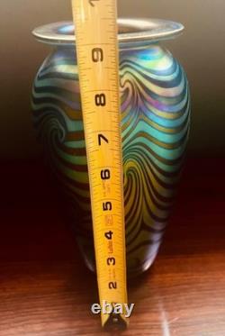 Tom Stoenner art glass vase. 1996- purchased from Barneys NY Madison Avenue