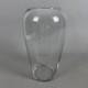 Transparent Glass Vase European Grooved Design 1980s Murano Art