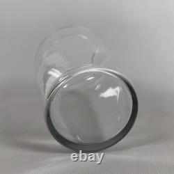 Transparent Glass Vase European Grooved Design 1980s Murano Art