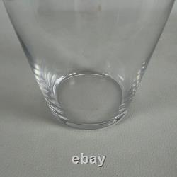 Transparent Glass Vase European Grooved Design 1980s Murano Art