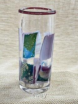 Trial By Paul Barcroft Denby The Glass Studio Bue Art Glass Vase Large 9