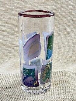 Trial By Paul Barcroft Denby The Glass Studio Bue Art Glass Vase Large 9