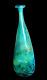 Tricorn Attenuated Vase Bottle By Michael Harris (mdina) Blue Green 1960s Rare