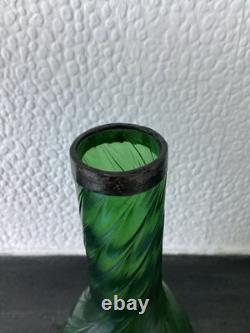 Trio Of Bohemian Iridescent Glass Vases. Loetz or Kralik c. 1900