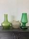 Trio Of Bohemian, Art Nouveau, Iridescent Kralik Vases. Circa 1900. Vgc