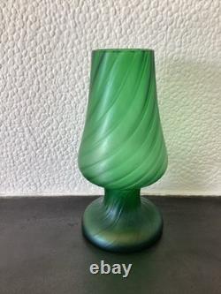 Trio of Bohemian, Art Nouveau, Iridescent Kralik Vases. Circa 1900. VGC
