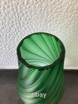 Trio of Bohemian, Art Nouveau, Iridescent Kralik Vases. Circa 1900. VGC