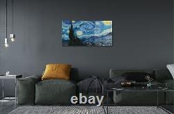Tulup Glass Print 120x60 Wall Art Picture Art starry night