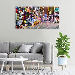 Tulup Glass Print Wall Art Image Picture 100x50cm Colorful graffiti