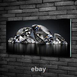 Tulup Glass Print Wall Art Image Picture 100x50cm diamonds