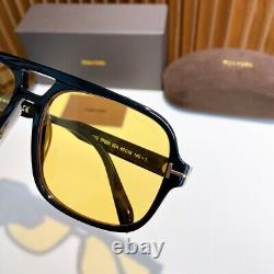 Unisex Sunglasses T0M F0R TF884 Black Frame Yellow Lens Night Vision Effect