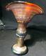 Unmarked Kralik Or Loetz / Fabulous Art Glass Fan Vase 8.5 Tall / Broken Pontil
