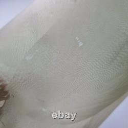 Unusual Large Vintage Glass Vase With Overlay Decoration 32cm High