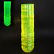 Uranium Glass Vase Art Deco Uranium Yellow Glass Art Glass Vase