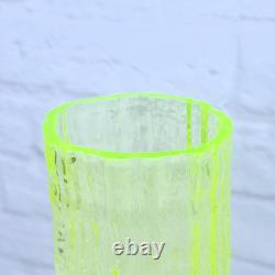 Uranium Glass Vase Art Deco Uranium Yellow Glass Art Glass Vase