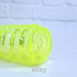 Uranium Glass Vase Art Deco Uranium Yellow Glass Art Glass Vase