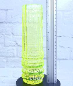 Uranium Glass Vase Art Deco Uranium Yellow Glass Art Glass Vase