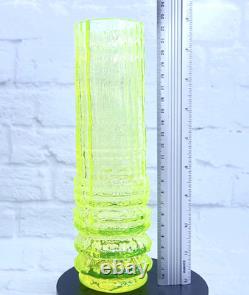 Uranium Glass Vase Art Deco Uranium Yellow Glass Art Glass Vase