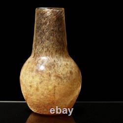 VASART GLASS Scottish Mid 20th Century Gold Aventurine LARGE GLASS VASE
