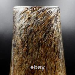 VASART GLASS Scottish Mid 20th Century Gold Aventurine LARGE GLASS VASE