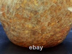 VASART GLASS Scottish Mid 20th Century Gold Aventurine LARGE GLASS VASE