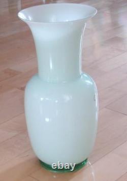 VENINI Art Glass Vase signed Venini 2001 12 x 5 Hand Made in Italy
