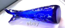 VINTAGE 1960s SKRDLOVICE Designed By JAN BERANEK LARGE ART GLASS VASE STUNNING