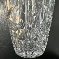 VINTAGE LEAD CRYSTAL VASE PINWHEEL 8 Pointed Star 5 1/4 DIA X 9.5 TALL 2.5kg
