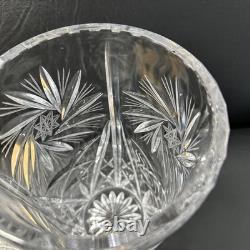 VINTAGE LEAD CRYSTAL VASE PINWHEEL 8 Pointed Star 5 1/4 DIA X 9.5 TALL 2.5kg