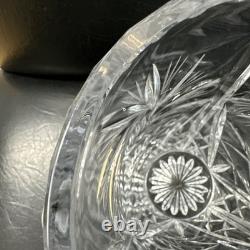 VINTAGE LEAD CRYSTAL VASE PINWHEEL 8 Pointed Star 5 1/4 DIA X 9.5 TALL 2.5kg