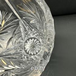 VINTAGE LEAD CRYSTAL VASE PINWHEEL 8 Pointed Star 5 1/4 DIA X 9.5 TALL 2.5kg