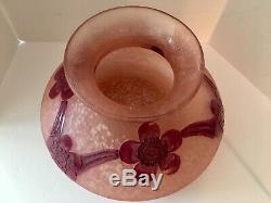 VINTAGE Legras 10 French Art Nouveau Cameo Glass Vase