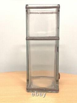 VINTAGE RARE ART NOUVEAU C. R. MACINTOSH INFLUENCE GLASS & PEWTER VASE c1930
