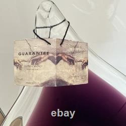 VTG Hand Made 22 Art Glass Vase Cristalli Di Michelangelo Amethyst Purple 1960s