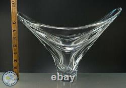 Vannes France Lead Crystal Art Glass Vase MID Century Modern