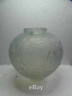 Vase Ancien René Lalique Modèle Gui Art Deco Verre Glass 1920 rare