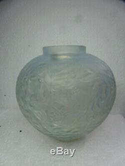 Vase Ancien René Lalique Modèle Gui Art Deco Verre Glass 1920 rare