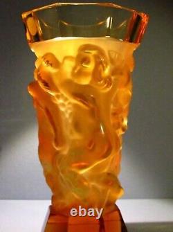 Vase Cherubs Art Glass Schlevogt Hoffmann Ingrid Desna Art Nouveau Deco Czech