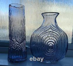 Vase whitefriars art glass 1974 lilac collection. All 27 texture lilac Geoffrey