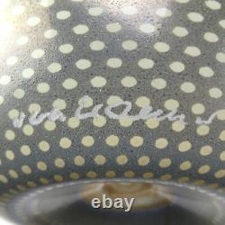 Vera Walther Design Glass Vase Signed + Original Label German Art Glass 17cm