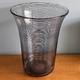 Vintage 1930s Stevens And Williams Art Deco Black And Clear Threaded Glass Vase
