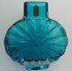 Vintage 1960s Whitefriars Baxter Kingfisher Blue Art Glass Sunburst Vase 9676