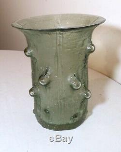 Vintage 1964 Timo Sarpaneva Finlandia Littala Art green Glass Vase Scandinavian