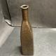 Vintage 1980s Abstract Art Glass Bud Vase / Oil Cruet Earth Stone Glazed Vessel