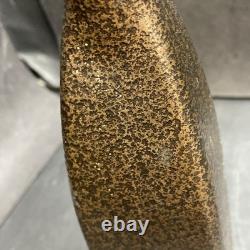 Vintage 1980s Abstract Art Glass Bud Vase / Oil Cruet Earth Stone Glazed Vessel