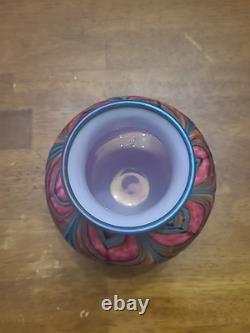 Vintage 1997 Daniel Lotton Art Glass Iridescent Cypriot Vase