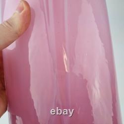 Vintage 20th Century Pink Art Glass Vase 29cm High x 15cm Wide